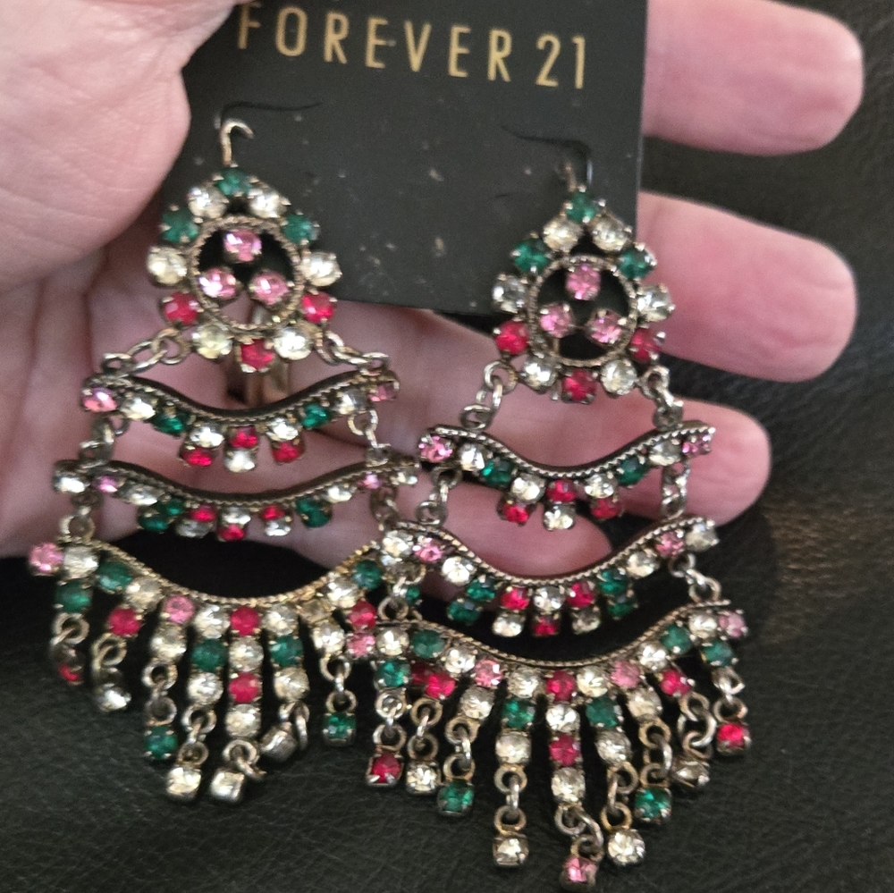 Forever 21 Multicolor Chandelier Earrings - Picture 5 of 5